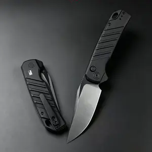 K7205/7305/7550/7551 High Quality Folding Knife Durable Black Handle EDC Tool for Outdoor Camping Hiking,Metal sheeting
