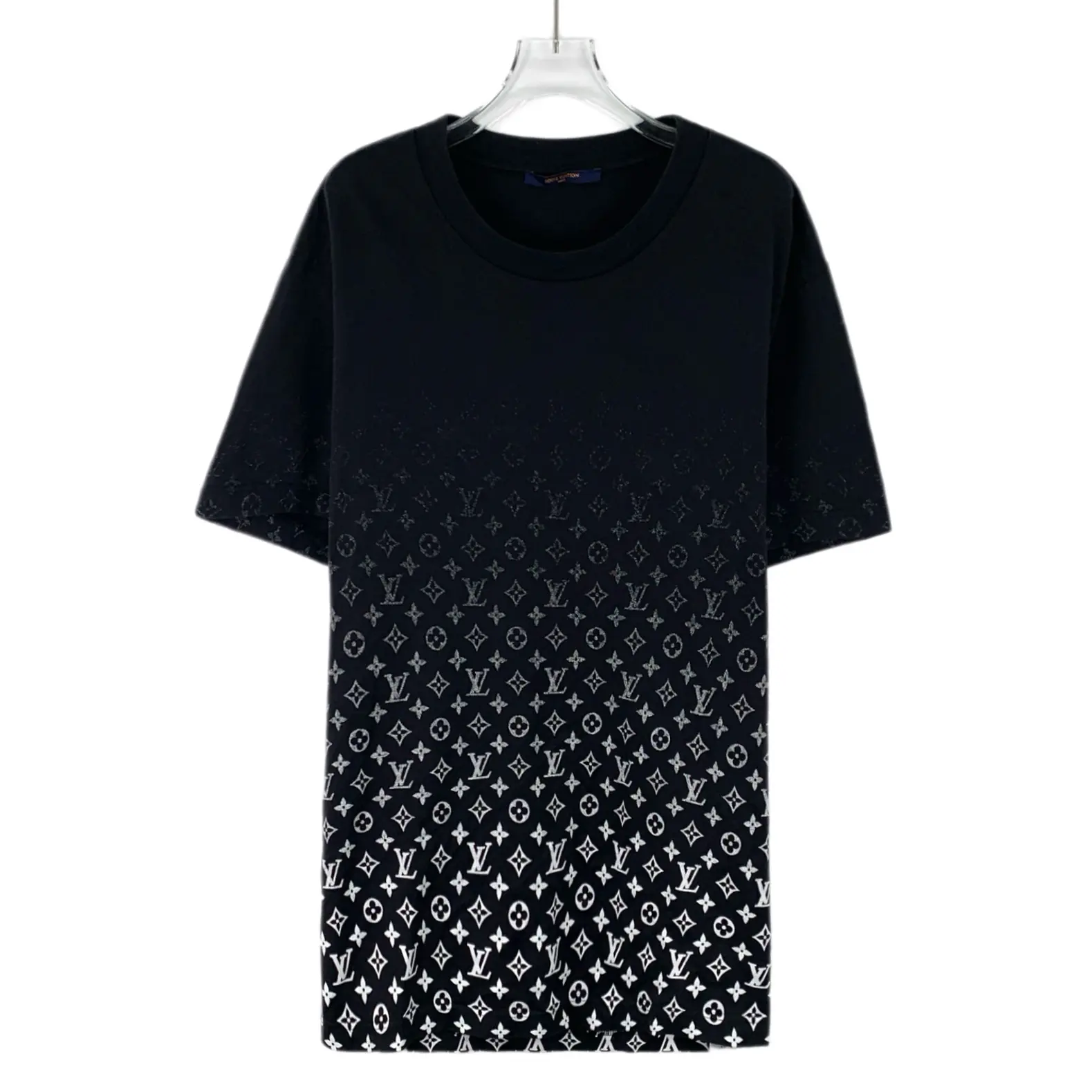 RDLT— Louis Vuitton Black Gradient Monogram Cotton T-Shirt Size XXL