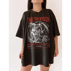 SJM Merch The Thirteen Shirt | Throne Of Glass T-Shirt Manon Blackbeak Ironteeth Witches Dorian Haviliard Licensed Women's Crewneck Cotton Tee Loose Fit Top
