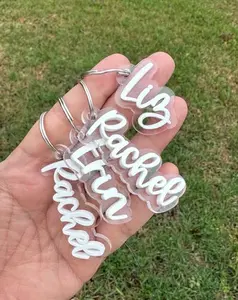 Customized Cute Personalized Keychain for Keys, Backpack, purses, diaper bags with your name on it.