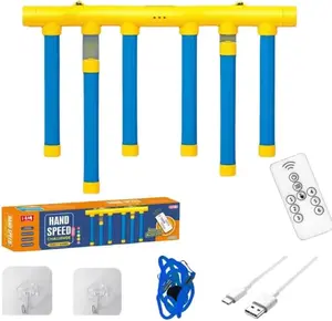 Reflex Drop Sticks Challenge Game Remote Control Reaction Time Training Hand Eye Coordination Upgrade 3 Adjustable Speed Modes Fun Catching Stick Game Yellow