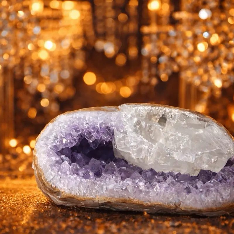 Genuine Amethyst Geode Cluster, Natural Size & Shape Variations, Purple Inclusions Unique Crystal Specimen for Home, Room & House Decor, Creativity-Boosting Statement Item