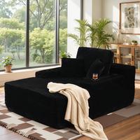 Black Plush Corduroy