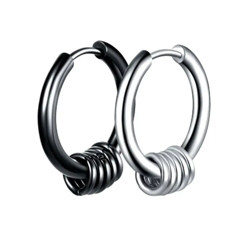 With small circles in silver/black (one