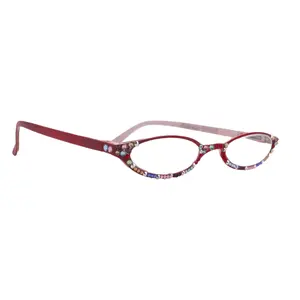 The Marvelous, (Bling) Women Reading Glasses W (Full Bottom) (Multi Color) European Crystals +1.50 ..+2.75 Magnifying (Red) NY Fifth Avenue
