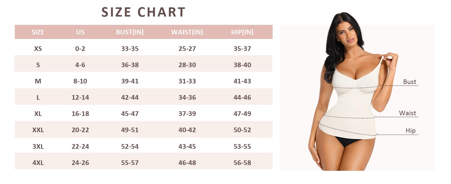 FeelinGirl Tummy Control Cami Tanks Seamless Camisole Tops Womenswear Spaghetti Strap  Live Only Basic Comfort Sleeveless SpringStatements