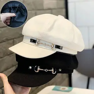 Winter Women Berets Female Retro Berets Caps For Women Hats Bonnets Hats For Women Octagonal Newsboy Hat