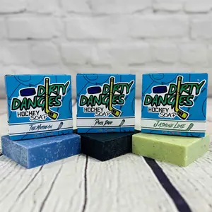 3 Pack Bundles - Dirty Dangles Hockey Soap Bars | Dirty Dangles Natural Soap Bars Handmade in the USA For Men and Women Hockey Players | Vegan, Cruelty Free and Paraben Free | Unique Boy and Girl’s Hockey Team Gifts