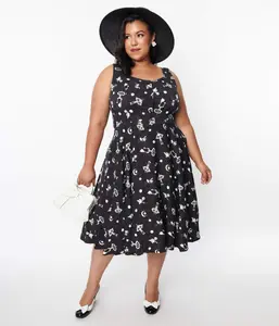 Black & White Robot Heidi Swing Dress