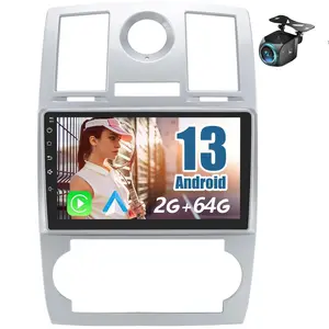 2+64G/4+64G Car Radio Stereo for 【Chrysler 300 300C 2004 2005 2006 2007 2008 2009 2010 2011】 with Wireless Carplay/Android Auto,Android Car Stereo 9“ Touch Screen GPS Navigation DSP WiFi Bluetooth FM/RDS Mirror Link SWC+Backup Camera