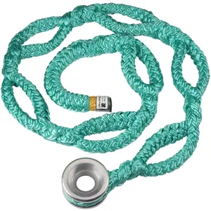 Rigging Ring Sling Rope 40203, 3/4" x 6’ Arborist Rope with #3 Aluminum Ring, 7-Pocket Adjustment Rigging Block Sling, 14600 lbs MBS