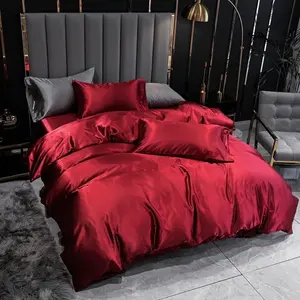 Soft Lightweight Polyester Bedding Set, Includes Duvet Cover & Pillowcases, Multiple Colors Available, Comfortable Sleep Solution, Soft Bedding Sets