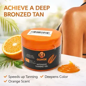 Intensive tanning gel for deep rich and radiant sun-kissed color with moisturizing and tan boost