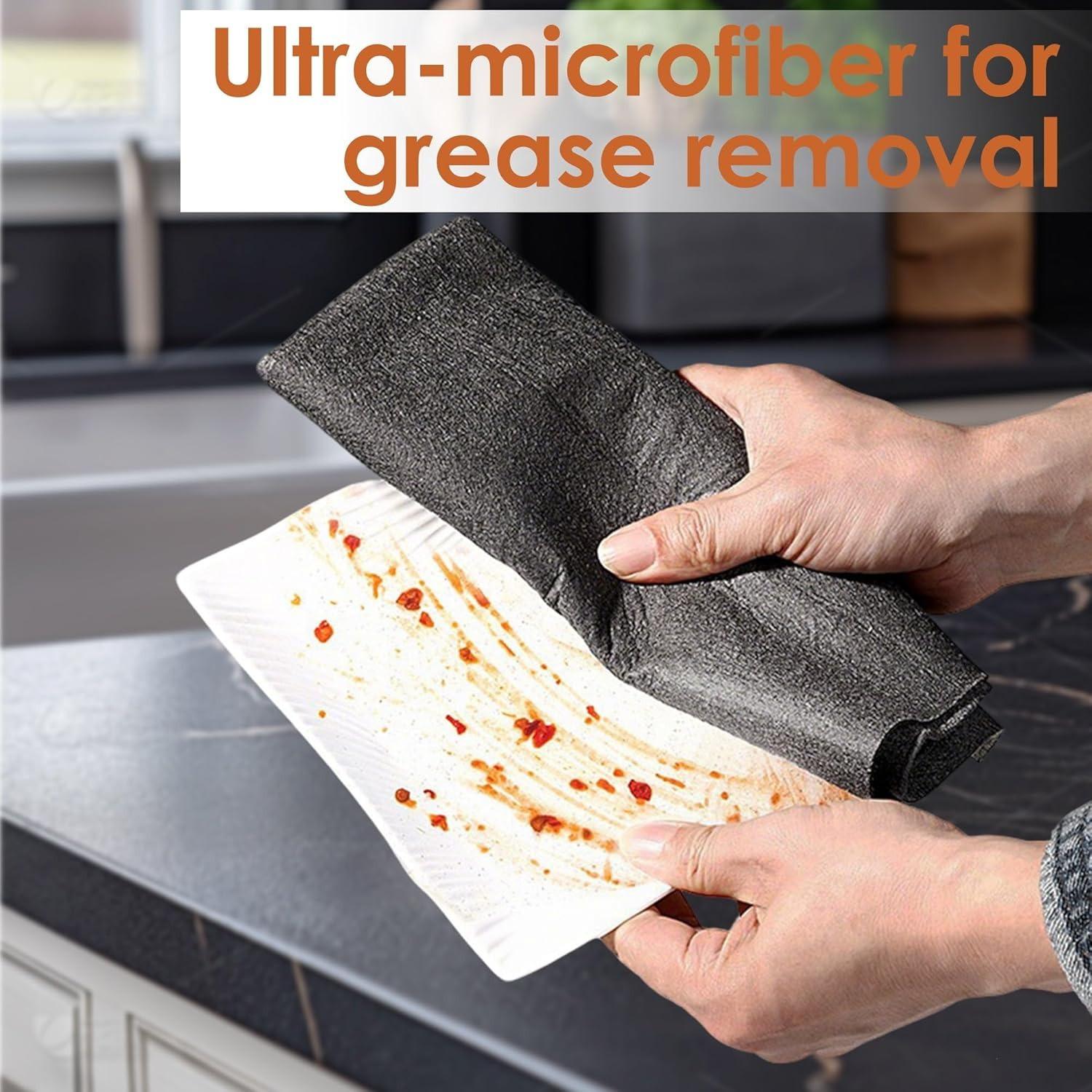 Thickened Magic Cleaning Cloth for Glass 5Pcs Lint Streak Free Microfiber Cloth Reusable Cleaning Rags Wipes for Windows Cars