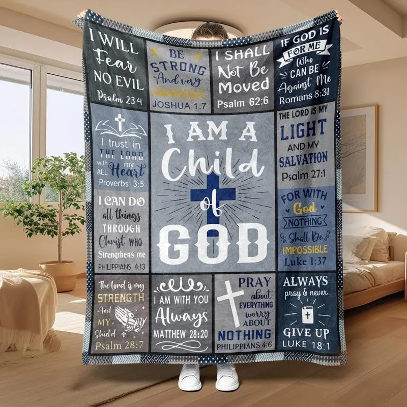 Letter Print Blanket,1 Count Casual Soft ThrowBlanket, Air-conditioned Room Blanket, WarmNap Blanket for Home Office Travel Camping