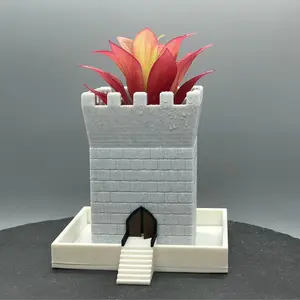 Castle Tower Planter - Unique Design for Plants, Versatile Use, 3D Printed