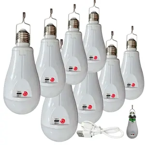 4-8Pcs Rechargeable LED Emergency Bulb - Battery Operated, Type-C Charging, Dimmable, Hanging Hook for Home, Camping, Power Failure, Outdoor & Indoor Use, Portable Light Bulbs