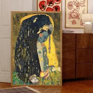 (No Frame) Howl's Moving Castle Poster, The Kiss Art, Sophie and Howl Poster, Howl's Moving Castle The Kiss Print, Studio Ghibli Print