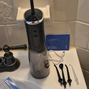 LINKEVAP 360ML Cordless Oral Irrigator - Dental Care, Removes Plaque, 4 Modes, 4 Tips, IPX7 Waterproof, Silent Design, Versatile Use for Home & Travel, Portable Gum Care Water Flosser