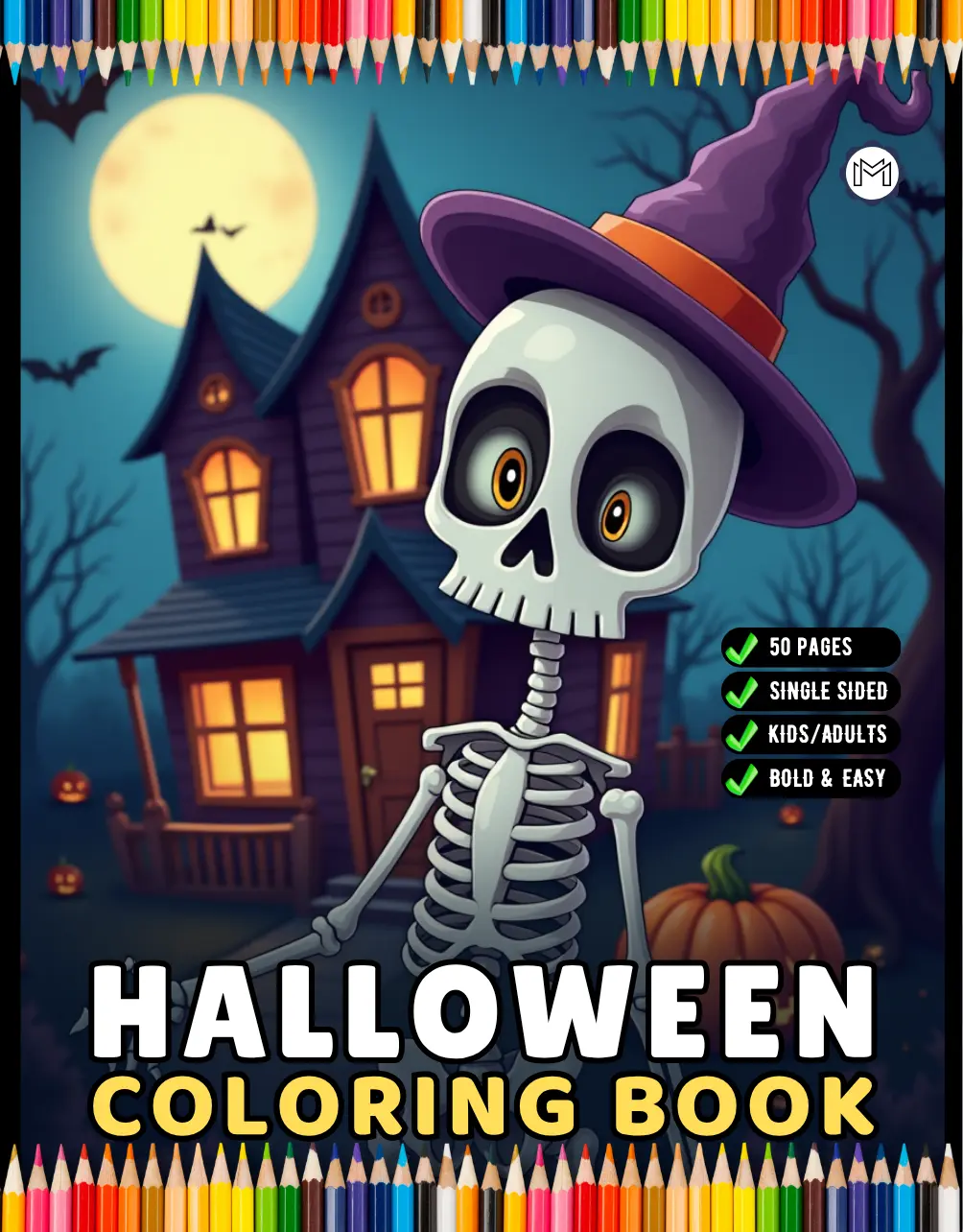 Cute Funny Spooky Halloween Coloring Book Adults Kids Boys Girls Young Teens Fall Season Halloween Coloring Pages Gift Children Halloween