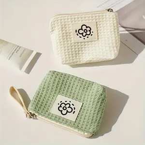 1pc Mini Cute Storage Bag, Compact Handy Wristlet, Portable Sanitary Napkin Bag, Makeup Comestic Storage Pouch & Coin Purse