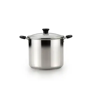 T-fal Stainless Steel, 12qt Stockpot, Silver T-fal Stainless Steel, 12qt Stockpot, Silver