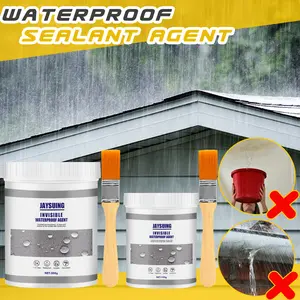 Invisible Waterproof Sealant 300g with Brush for Bathroom Kitchen Exterior Walls Crack Repair Silicone Acrylic Emulsion