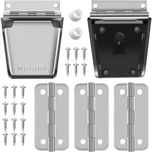 Cooler Stainless Steel Hinge & Latch Set, Ice Chest Hinges, Latch Posts, and Screws, High Strength Cooler Latch Replacement Parts Kit.