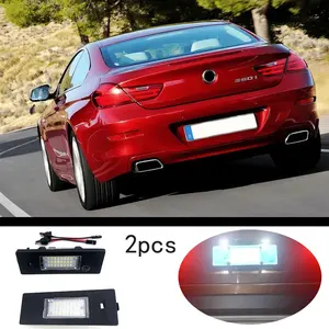 🔥2Pcs LED License Plate Light for BMW 1/6 Series Z4 i3 X2｜Fits E81/E87/F20/F21/E63/E64/F06/F12/F13/K48 1600GT ✅6500K 3W FCC Certified High Bright Energy Saving Easy Install Led Car Lights