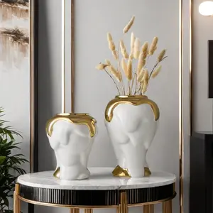 High-End Ceramic Vase, Refillable Water Flower Jar, Multi-Scene Ornament Decoration, Large Capacity Home Decor