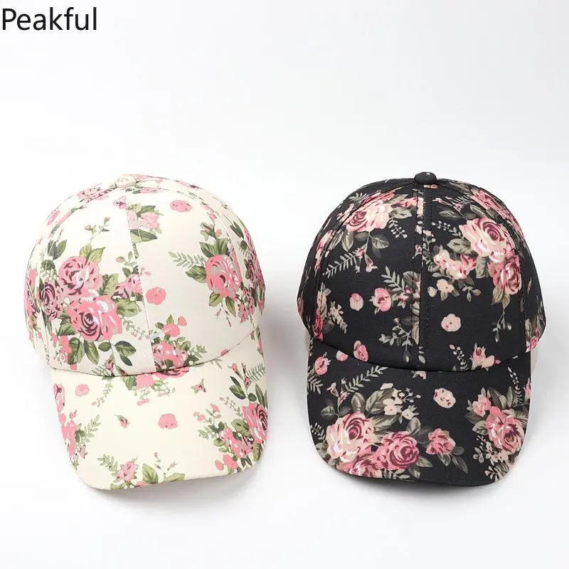 Trendy Women’s Floral Print Trucker Hat – Stylish Summer Baseball Cap with Flower & Plant Design – Perfect for Outdoor Streetwear, Beach Days, and Casual Fashion