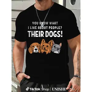 Cotton Dog Owner T-Shirt – Humorous Design, Comfortable for Daily Wear and Dog Meets