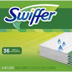 Swiffer Sweeper Wet Mopping Cloth Multi Surface Refills, Febreze Lavender Scent, 36 count