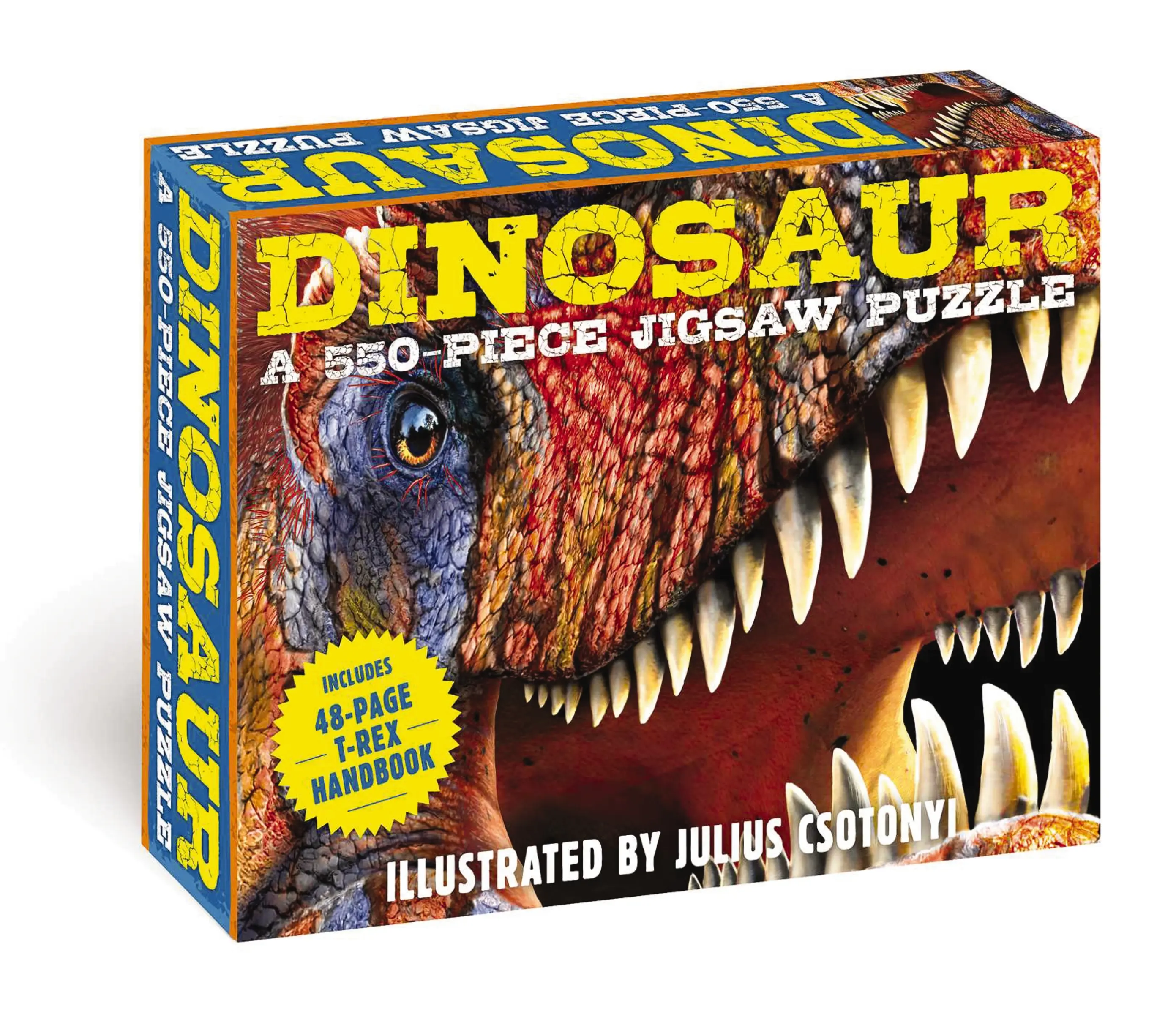 Dinosaurs: 550-Piece Jigsaw Puzzle and   Book: A 550-Piece Family Jigsaw Puzzle Featuring the T-Rex Handbook! (Discovering) by Julius Csotonyi||Thomas Nelson [Jigsaw Puzzle]