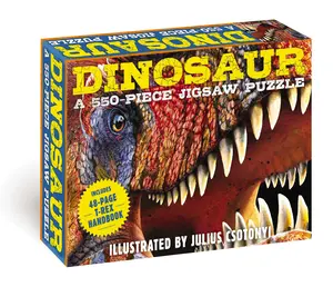 Dinosaurs: 550-Piece Jigsaw Puzzle and   Book: A 550-Piece Family Jigsaw Puzzle Featuring the T-Rex Handbook! (Discovering) by Julius Csotonyi||Thomas Nelson [Jigsaw Puzzle]