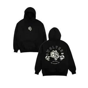 Darc Sport Wolves Gym Hoodie, Premium Fit Gym Hoodie, Men's Gym Hoodie, Sports Hoodie Suitable for Training and Fitness, Gym and Lifestyle, High-Performance Training Hoodie