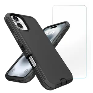 Entronix Bundle Compatible with iPhone 17 - Heavy Duty Case & 1 Clear Screen Protector