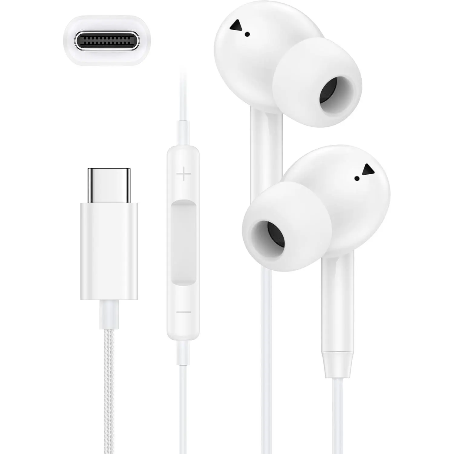 17e 17 Headphones Wired USB C Ear Buds for  17 Pro Max 17pro 16e 16 15 Plus Air Pods,  Earbuds Usbc Noise Cancelling Earphones USB-C with Mic Earpods Type C iPods Corded Audifonos