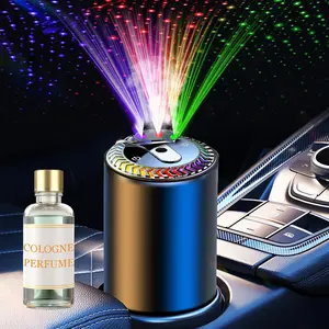 Car Scent Diffuser with Smart Auto Start-Stop Sensor, Waterless Car Essential Oil Diffuser for Home, Cordless Rechargeable Portable Air Freshener, Adjustable Scent Modes, Fits 50ml