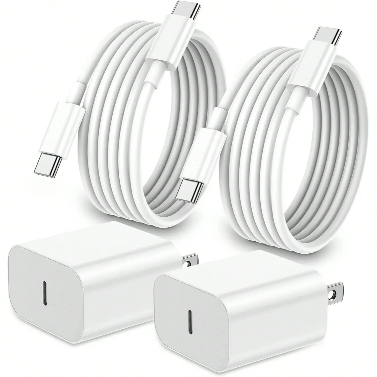 Pd20W Fast Charger + 1.8m/6ft Type C to Type C Cable, Compatible with iPhone 17/16/15, iPad, and Type C Phones, Cellphone Charger Set