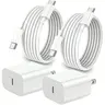 Pd20W Fast Charger + 1.8m/6ft Type C to Type C Cable, Compatible with iPhone 17/16/15, iPad, and Type C Phones, Cellphone Charger Set