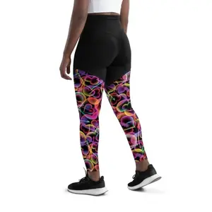 Neon Heart Compression Leggings