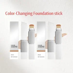 【Mother's Day gift】Color Changing Foundation & Concealer Stick with Brush Head - Long-Wear, Lightweight, Hydrating Makeup Tool for a Flawless Finish