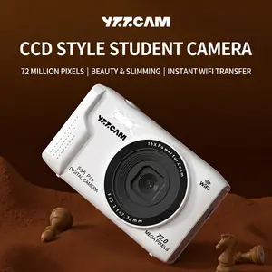 5K Ultra HD Digital Camera—a 72-megapixel autofocus vlogging camera featuring a large 2.8-inch screen, Wi-Fi transfer, 16x zoom, beauty mode, and a variety of filters, complete with a battery and a card reader