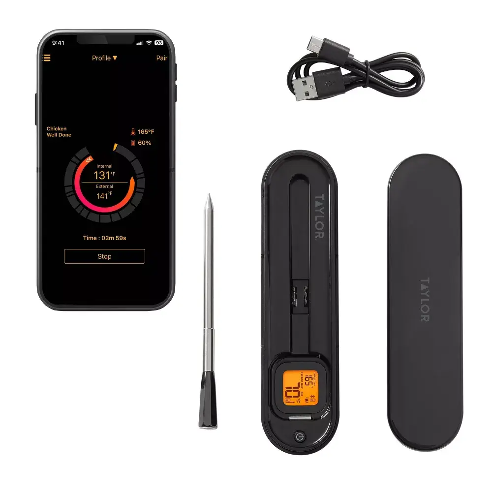 Taylor Bluetooth App Wireless Digital Cooking Kitchen Meat Thermometer Taylor Bluetooth App Wireless Digital Cooking Kitchen Meat Thermometer