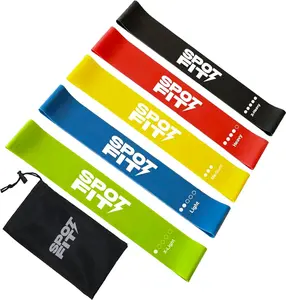 Resistance Bands for Working Out, Exercise Bands Set with 5 Resistance Levels, Multi-Colored Bands for Yoga, Pilates, Rehab,  Workout, Booty & Glute Workout, Includes Carry Bag.