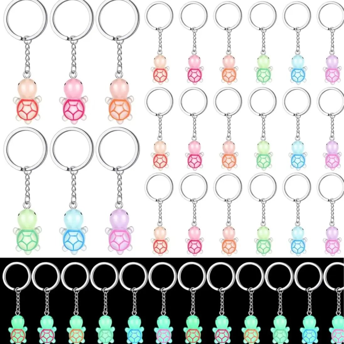 Glow In The Dark Turtle Keychain