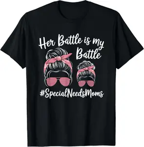 100% Cotton Special Needs Mom Mothers Day Mama Daughter Proud Family T-Shirt
