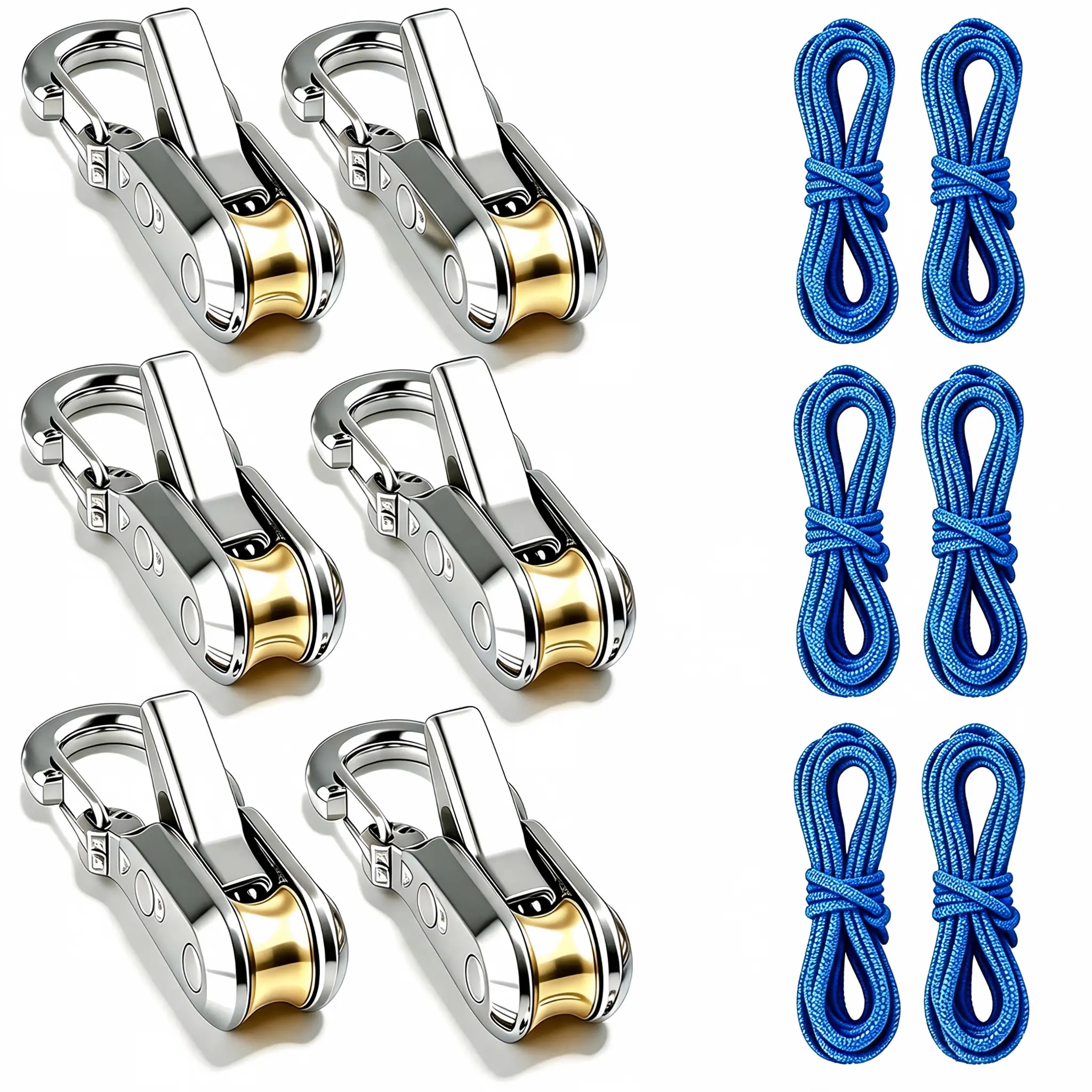 No More Re-Tying Ropes | Automatic Lock Rope Tensioner, Heavy Duty Wear-Resistant Guyline Fastener 3&6 Pack for Outdoor & Household Use