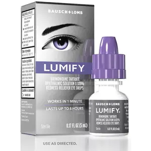 LUMIFY Eye Drops for Red Eyes, Redness Reliever for Brighter Looking Eyes, Works in 1 Minute & Lasts Up to 8 Hours, Eye Drops, 0.17 Fl Oz (5 mL)